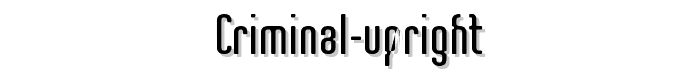 Criminal%20Upright font