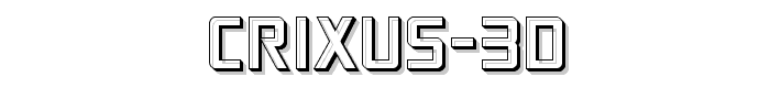 Voorbeeld van de Crixus 3D font