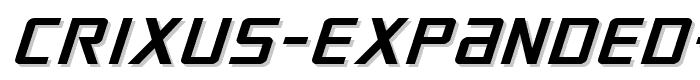 Crixus Expanded Italic font