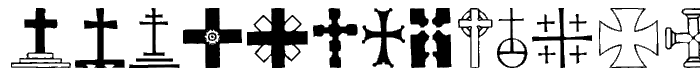 Crosses font