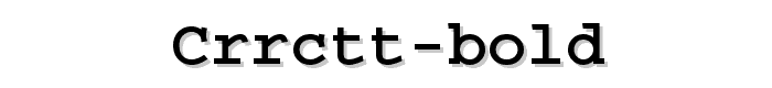 CrrCTT Bold font