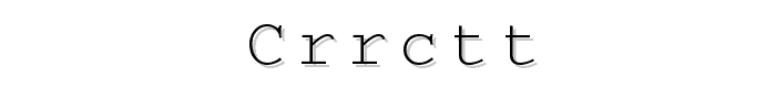 CrrCTT font
