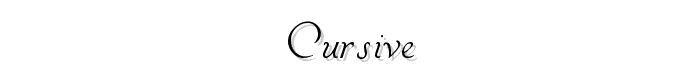 Cursive font