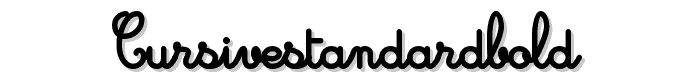 Cursivestandardbold font