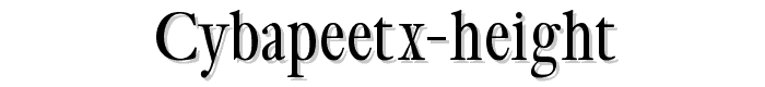 CybaPeeTX-height font