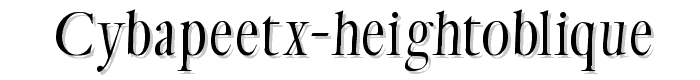 CybapeeTX-heightOblique font