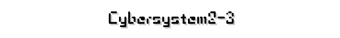 CyberSystem2-3 font
