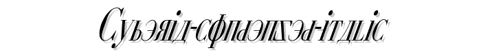Cyberia Condensed Italic font