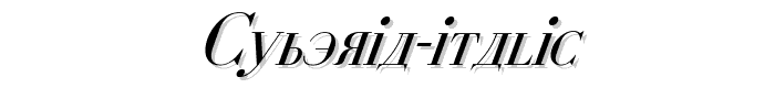 Cyberia Italic font