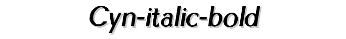 Cyn Italic Bold font