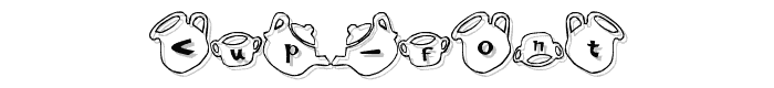 A preview of the cup Font font