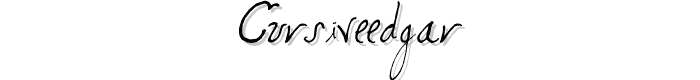 cursiveedgar font