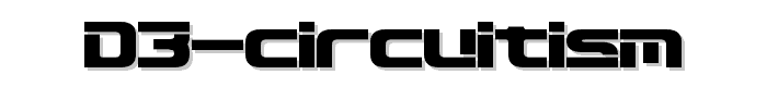 D3 Circuitism font