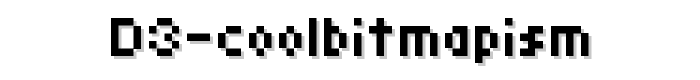 D3 Coolbitmapism font