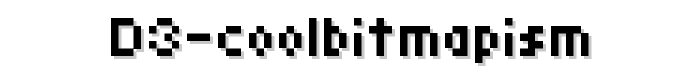 D3%20Coolbitmapism font