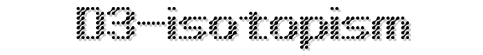 D3 Isotopism font