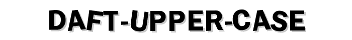 DAFT upper case font