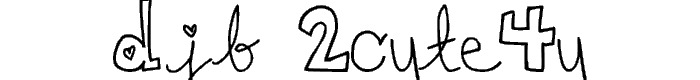 DJB%202CUTE4U font