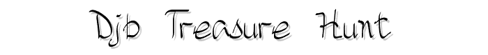 DJB%20TREASURE%20HUNT font