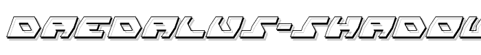 Eine Vorschau der Schriftart Daedalus Shadow Italic