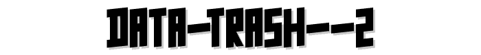 Data Trash 2 font