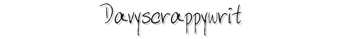 DavysCrappyWrit font