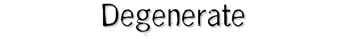 DeGenerate font