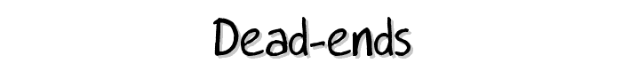 Dead Ends font