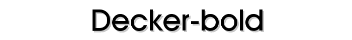 Decker%20Bold font