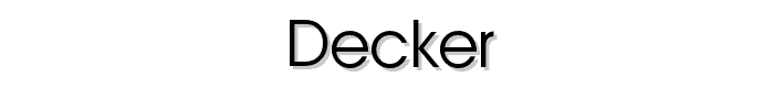 Decker font