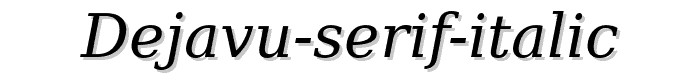 DejaVu Serif Italic font