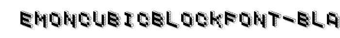 DemonCubicBlockFont Black police