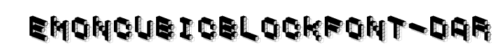 DemonCubicBlockFont Dark font