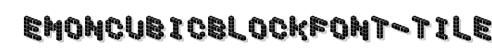 DemonCubicBlockFont Tile police