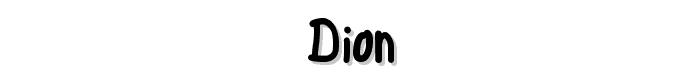 A preview of the Dion font
