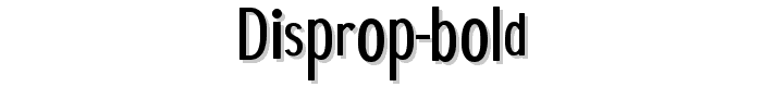 DisProp-Bold font