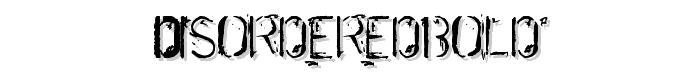 DisorderedBold font