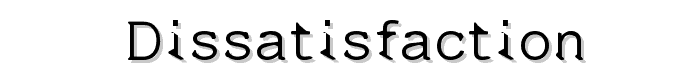 Dissatisfaction font