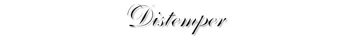 Voorbeeld van de Distemper font