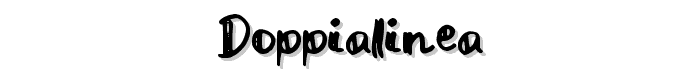 A preview of the DoppiaLinea font
