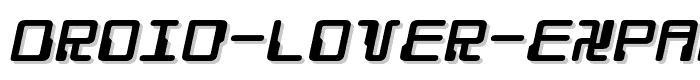 Droid%20Lover%20Expanded%20Italic font