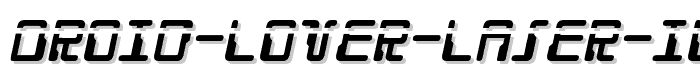 Droid Lover Laser Italic font