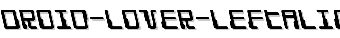 Droid Lover Leftalic font