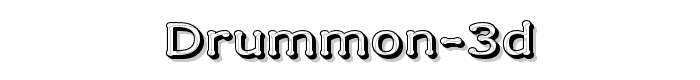 Drummon%203D font