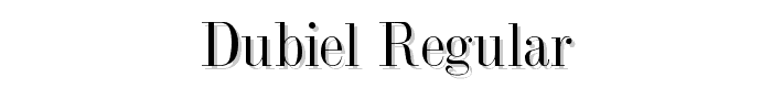 Dubiel%20Regular font