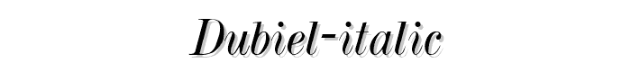 Dubiel%20Italic font