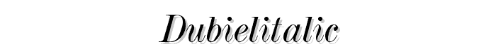 DubielItalic font