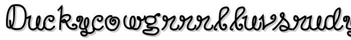 DuckyCowgrrrlLuvsRudyCowboy font