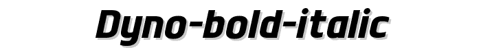 Dyno Bold Italic font