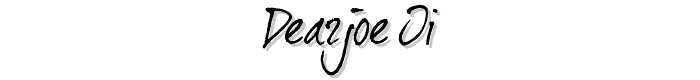 dearJoe%20II font